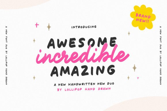 Awesome Incredible Amazing: A Handwritten Font That Elevates Your Brand