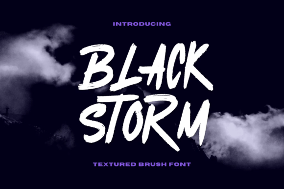 Black Storm: A Bold, Textured Brush Font for Real Branding