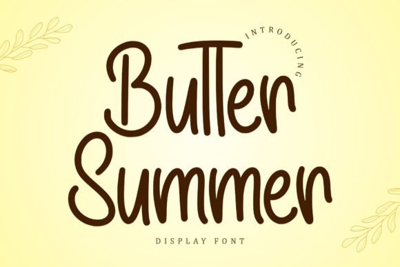 Butter Summer: A Friendly Handwritten Font for Small Business Branding