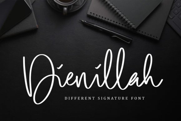 Dienillah: A Signature Script Font That Cuts Through the Feed