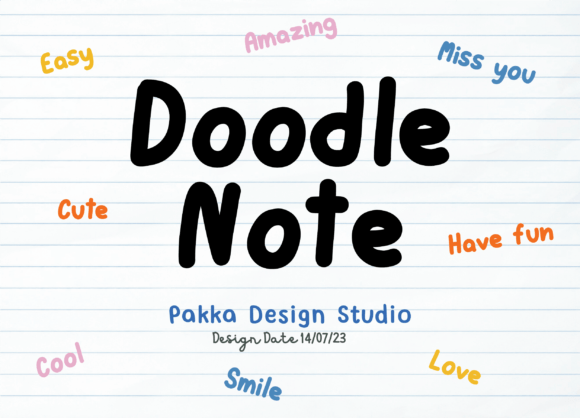 Doodle Note: A Bold, Hand-Drawn Font for Friendly Branding