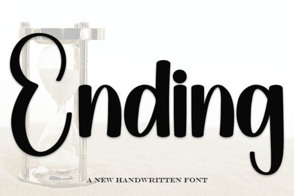 Ending Font: A Handwritten Script That Feels Timelessly Refined