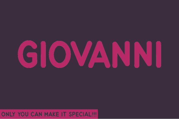 Giovanni Handwritten Font for Authentic Branding