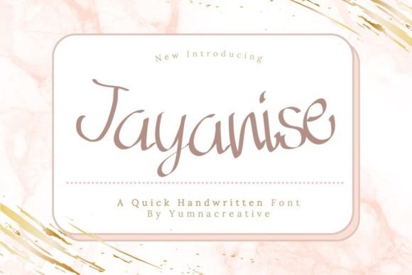 Jayanise: A Luxury Handwritten Font for Digital Branding