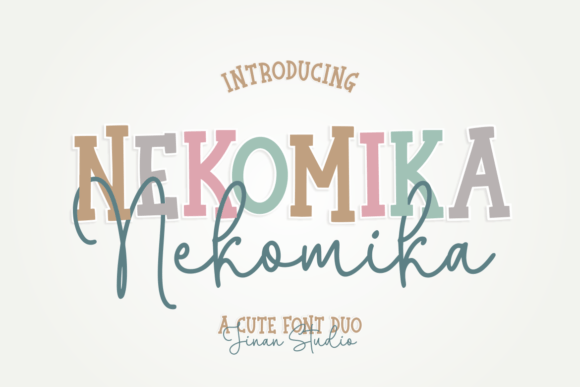Nekomika: A Romantic Script & Slab Serif Font for Handmade Creators