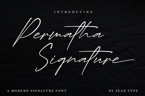 Permatha Signature: A Refined Script Font for Digital Branding