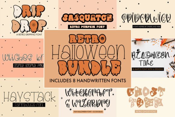 Retro Halloween Bundle: A Spooky-Perfect Font for Small Business Branding